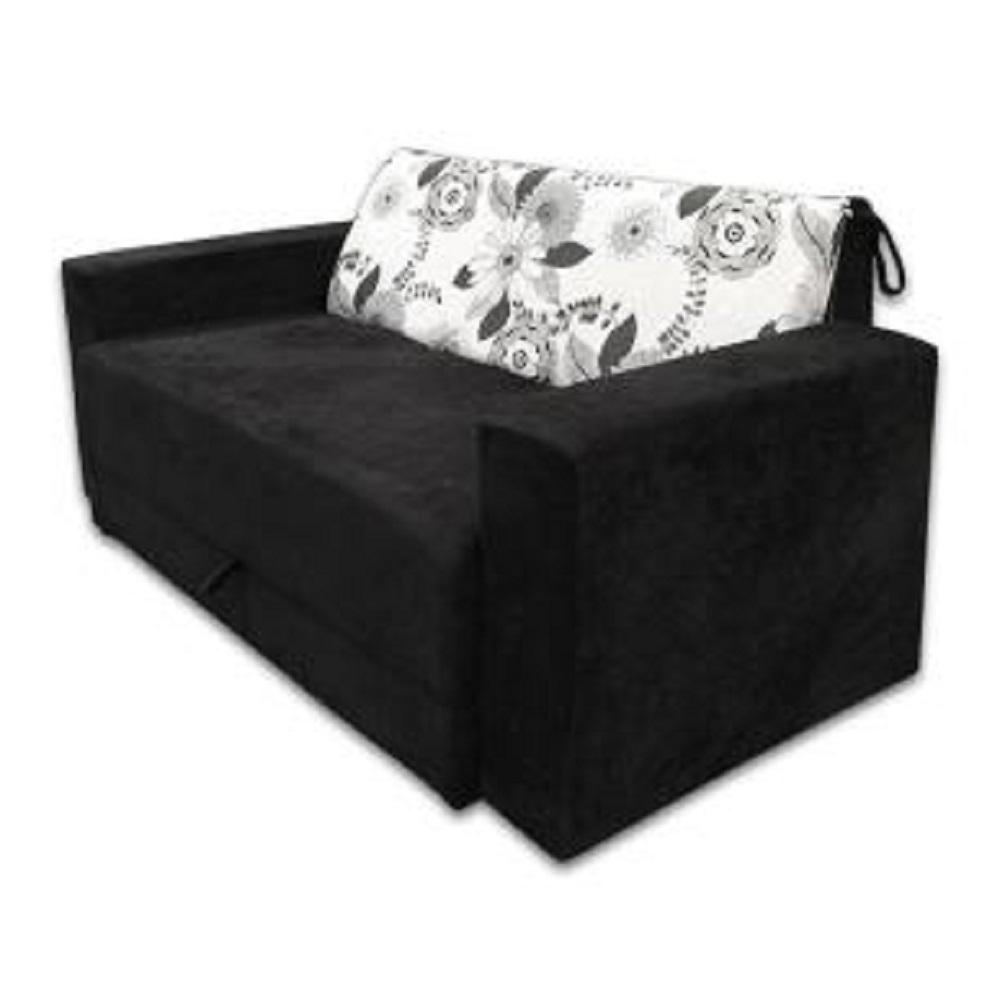 Sofá-cama 2 Lugares Pratik 5000 Mamflex Preto / Cinza Floral Sofá-cama 2 Lugares Pratik 5000 Mamflex Preto / Cinza Floral