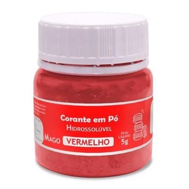 Corante em pó Hidrossolúvel -Vermelho – 5g – Mago Corante em pó Hidrossolúvel -Vermelho – 5g – Mago