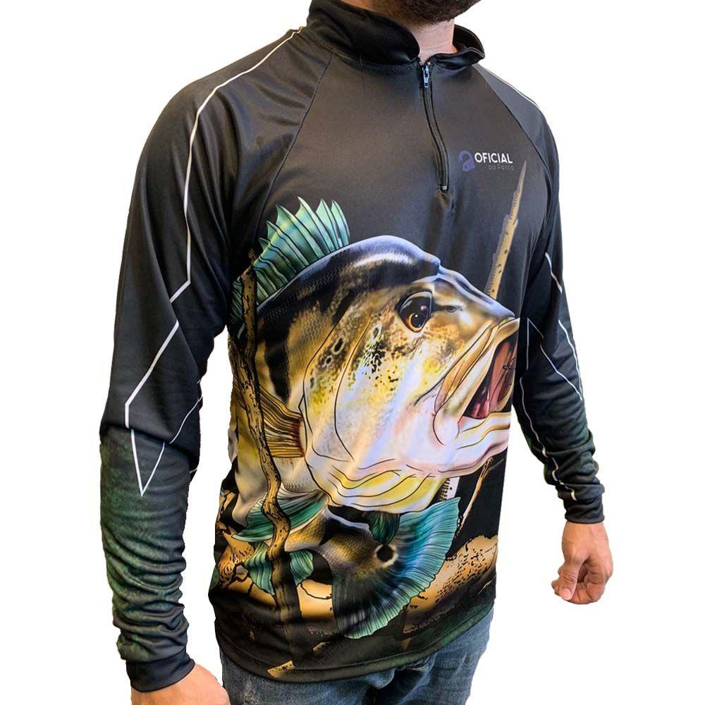 Camisa de Proteção Solar UV Tucunaré Azul – Oficial da Pesca