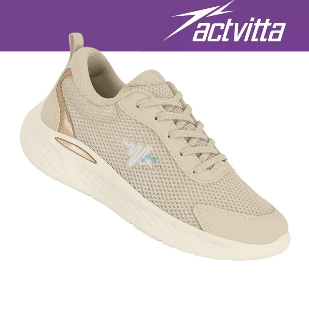 Tenis Feminino Actvitta Casual Esportivo Lite Plus London Confortavel Tenis Feminino Actvitta Casual Esportivo Lite Plus London Confortavel