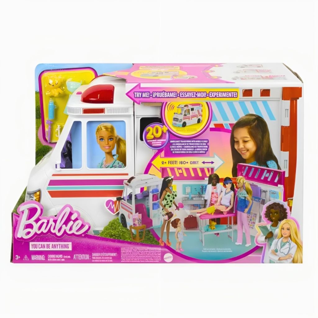 Veículo Barbie Conjunto Ambulância Resgate Com Luz E Som HKT79 – Mattel Veículo Barbie Conjunto Ambulância Resgate Com Luz E Som HKT79 – Mattel