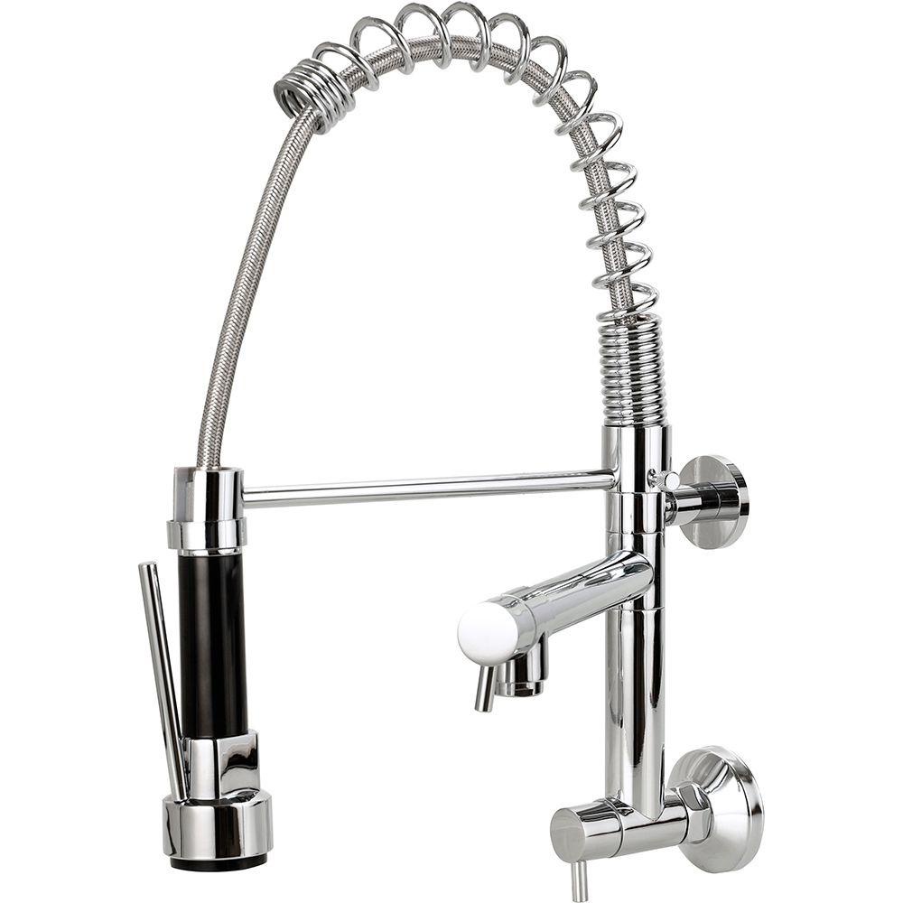 Torneira Para Cozinha Gourmet De Parede Munim Pingoo – Prata Torneira Para Cozinha Gourmet De Parede Munim Pingoo – Prata