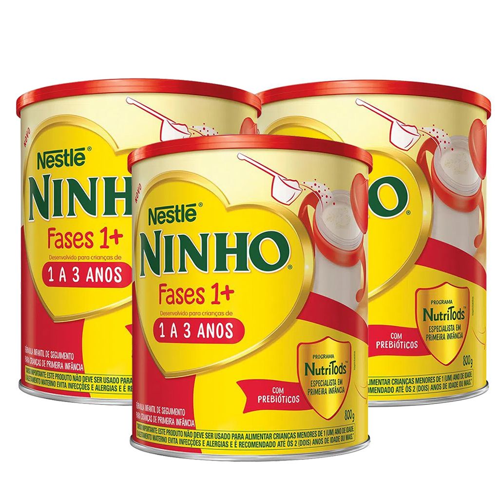 Kit 3X 800g Ninho Fases 1+ Fórmula Infantil Kit 3X 800g Ninho Fases 1+ Fórmula Infantil