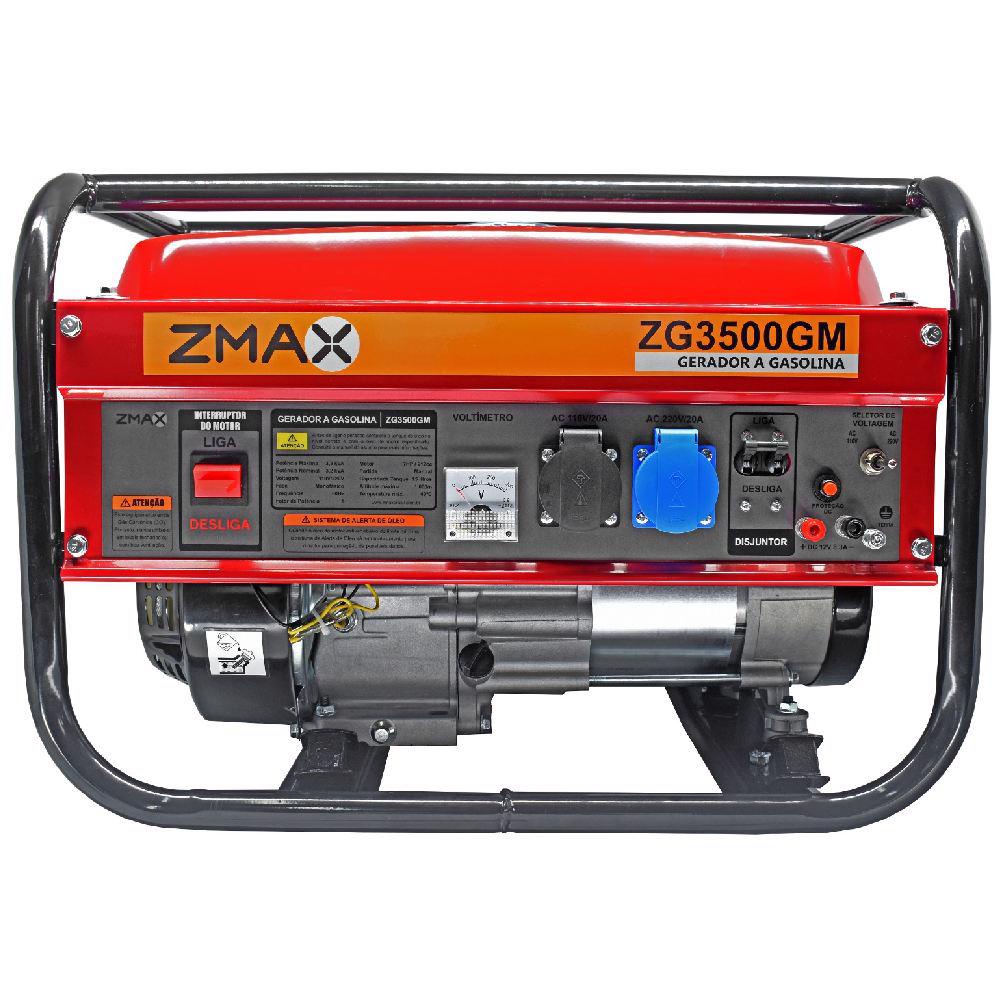 Gerador a Gasolina 3,5 KVA 4 Tempos Bivolt ZMAX Gerador a Gasolina 3,5 KVA 4 Tempos Bivolt ZMAX