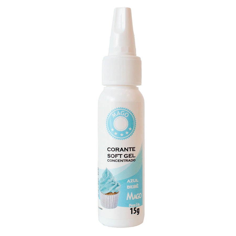 Corante SoftGel Azul Bebê – 15g – 1 unidade – Mago – Rizzo Corante SoftGel Azul Bebê – 15g – 1 unidade – Mago – Rizzo