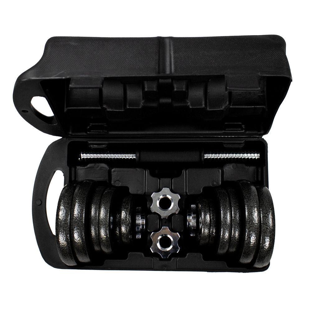 Kit Anilhas + Halteres Gallant Na Maleta 20kg Elite Cromado (GDB20R1A-PT) Kit Anilhas + Halteres Gallant Na Maleta 20kg Elite Cromado (GDB20R1A-PT)