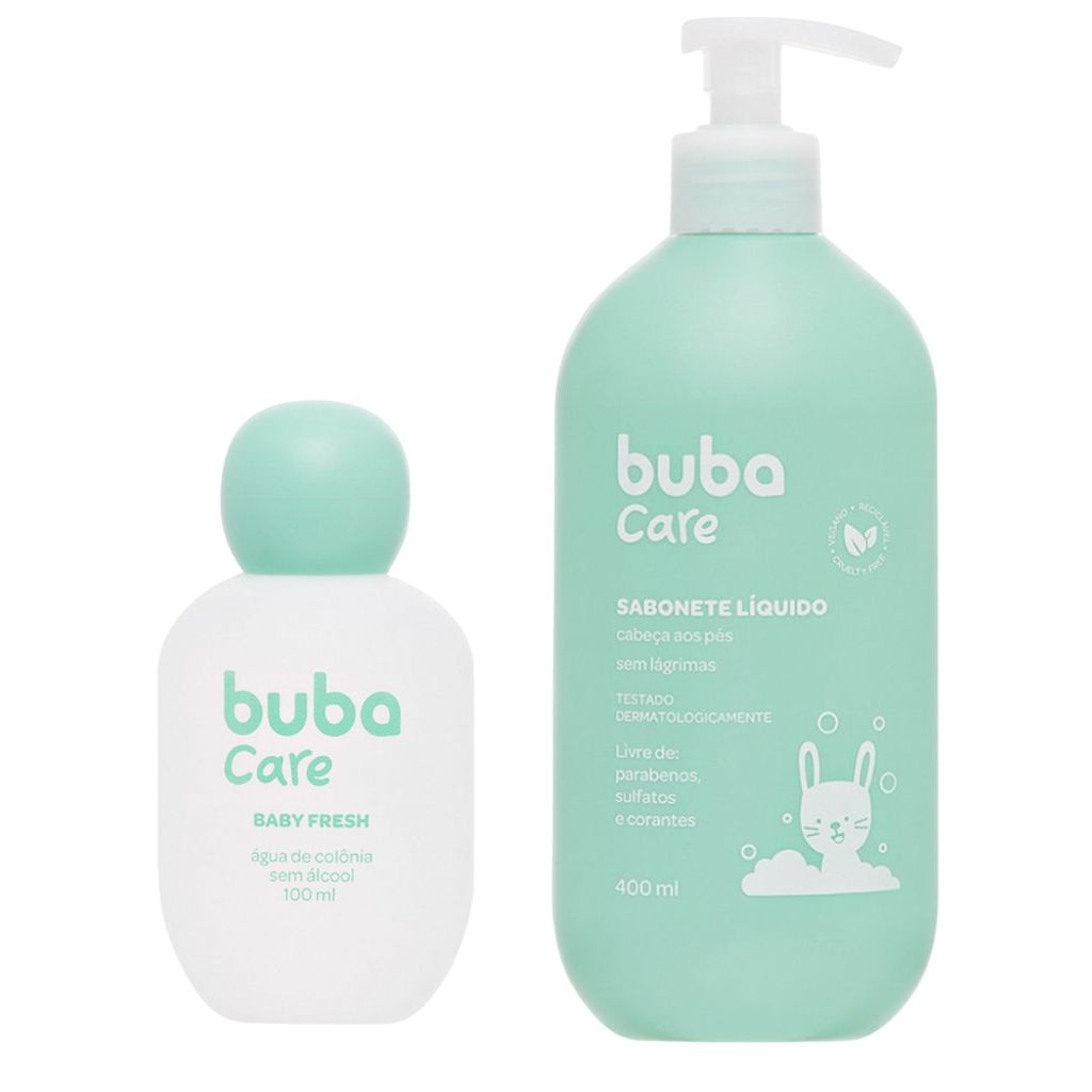 Kit Bebê Colônia Baby Fresh 100ml Sabonete Líquido 400ml Buba Care