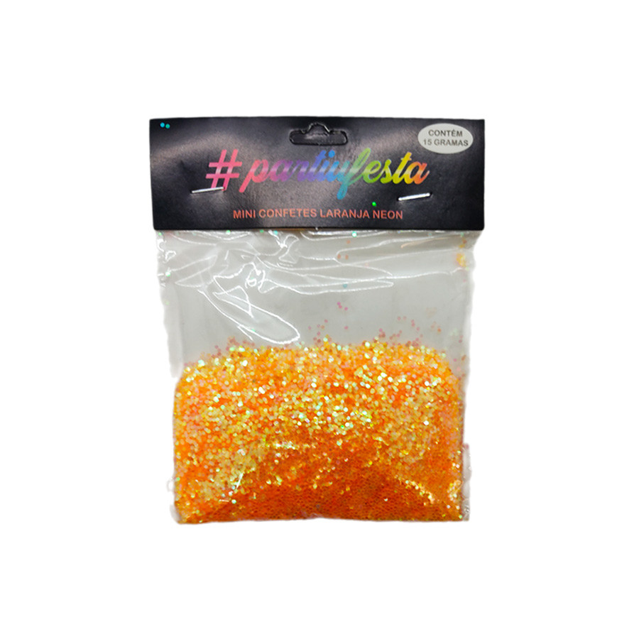 Confete Mini Bolinha Nacarado 15g – Neon Laranja – 1 unidade – Rizzo Confete Mini Bolinha Nacarado 15g – Neon Laranja – 1 unidade – Rizzo