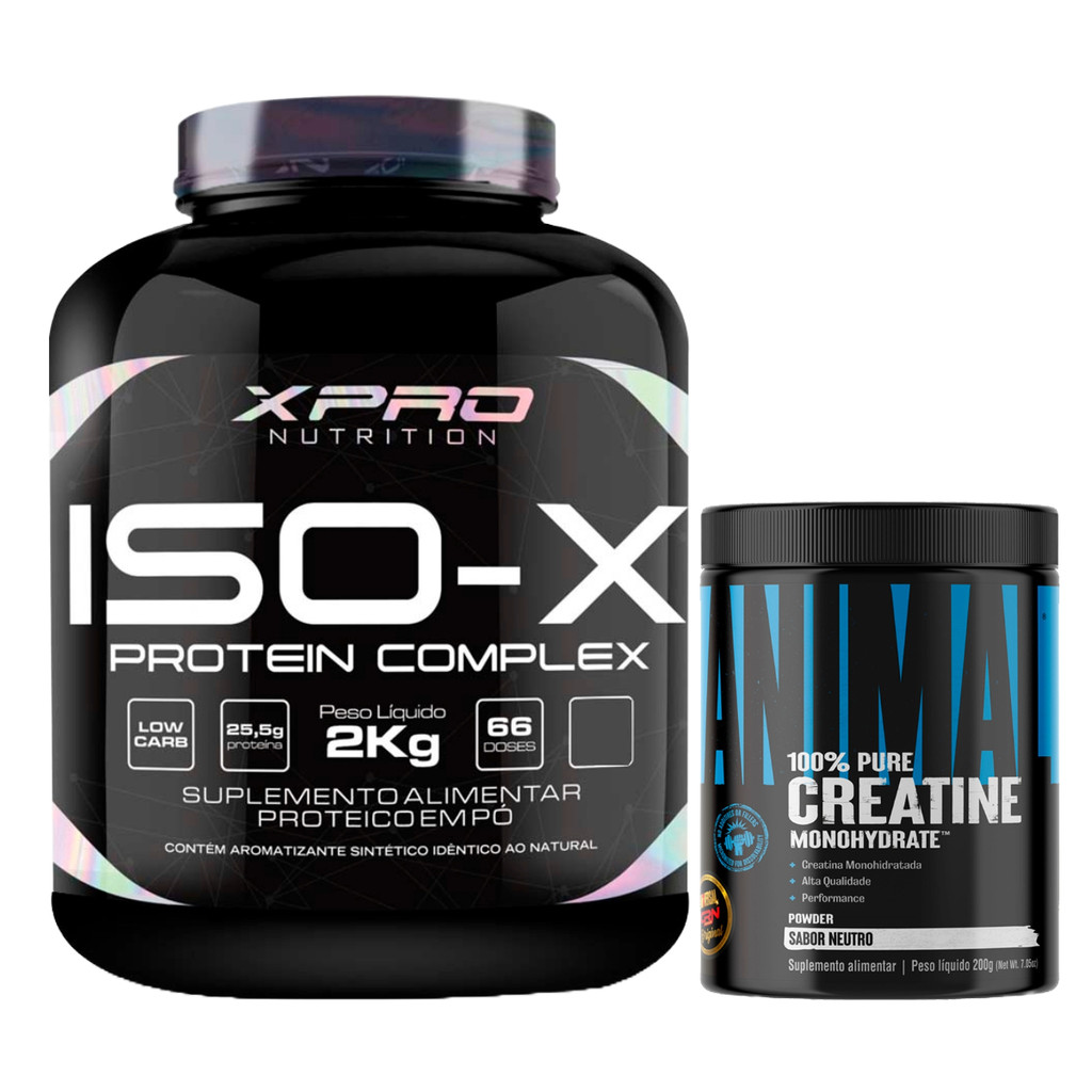 Kit Iso-XProtein Complex 2k + Animal Creatine 200g Universal Kit Iso-XProtein Complex 2k + Animal Creatine 200g Universal