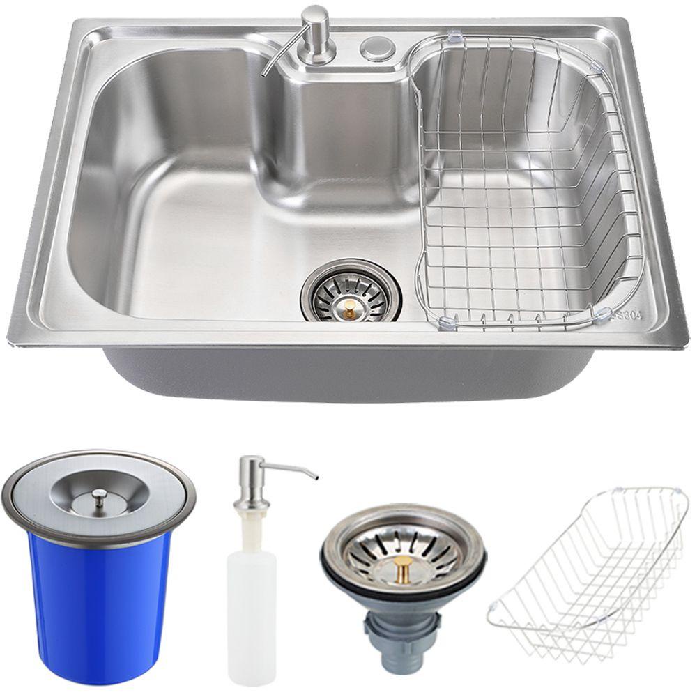 Cuba para cozinha gourmet pia inox com acessórios Carajás e lixeira Pingoo Cuba para cozinha gourmet pia inox com acessórios Carajás e lixeira Pingoo