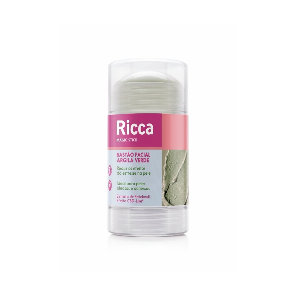 Máscara Facial Ricca Bastão Argila Verde Máscara Facial Ricca Bastão Argila Verde