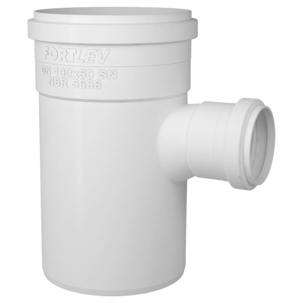 Kit com 10 Te Reducao Para Esgoto 100mm X 50mm Fortlev Kit com 10 Te Reducao Para Esgoto 100mm X 50mm Fortlev