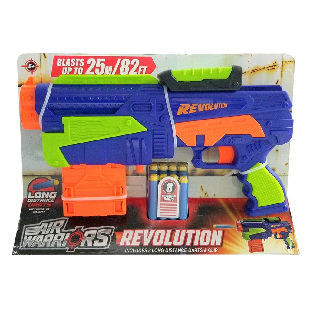 X-Target Revolution com 8 Dardos Azul Alcance de 25m Multikids – BR2027 X-Target Revolution com 8 Dardos Azul Alcance de 25m Multikids – BR2027