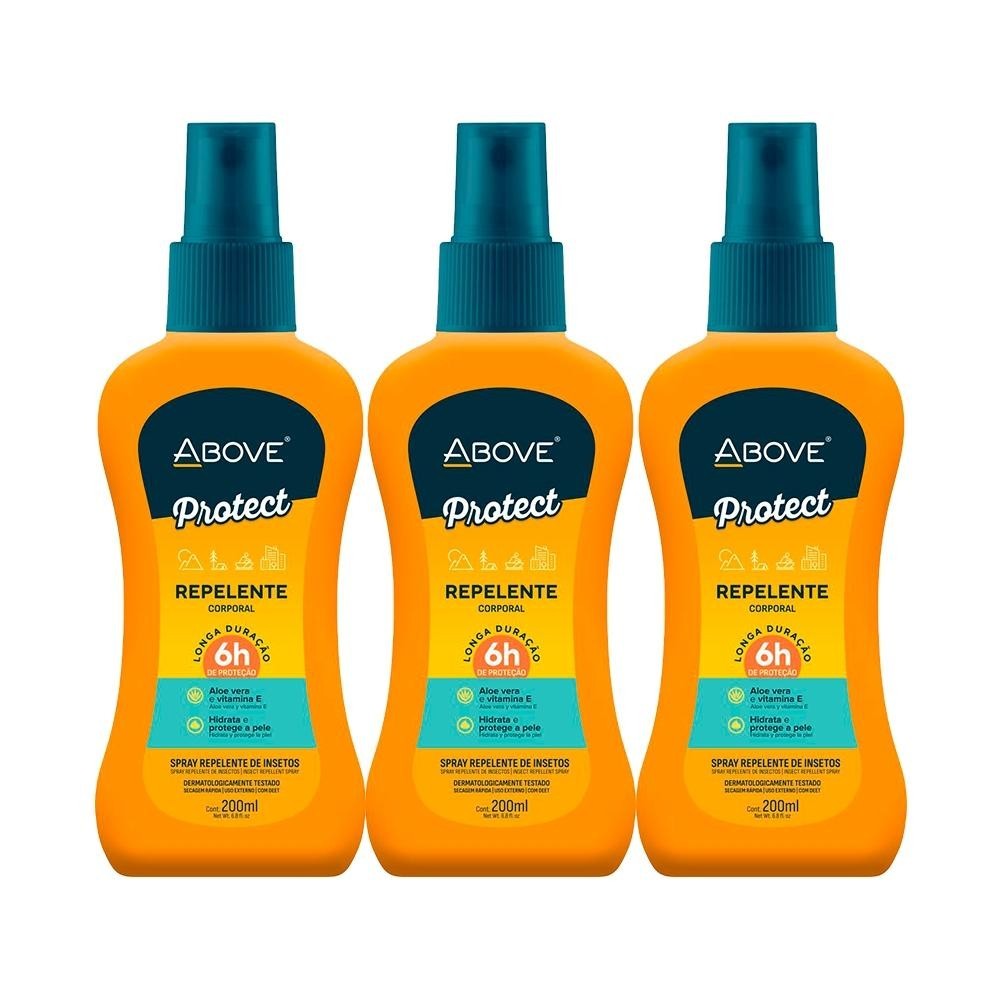 Repelente De Insetos Above Adulto Spray 200ml – Kit c/ 3 unidades Repelente De Insetos Above Adulto Spray 200ml – Kit c/ 3 unidades