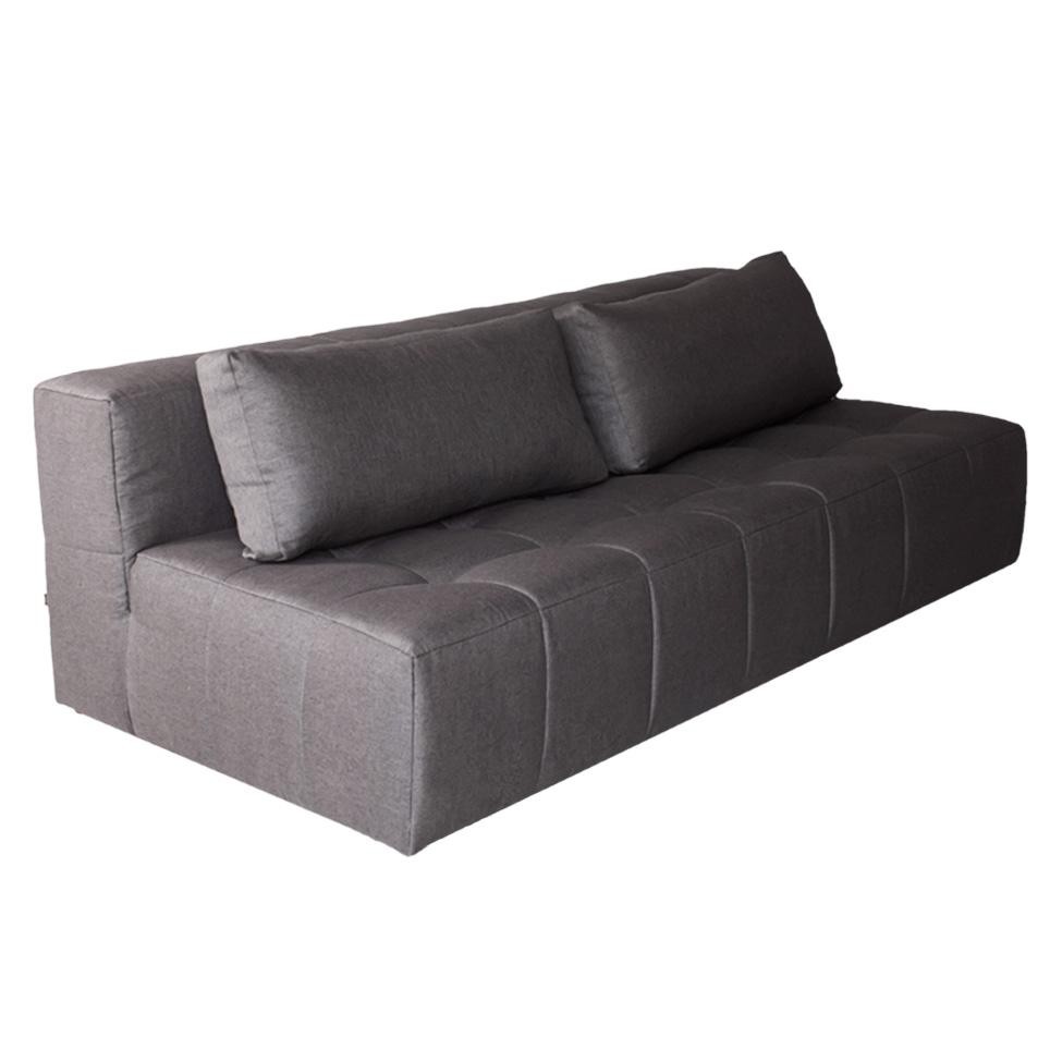 Sofá 3 Lugares Modular Soho Linho Grafite Sofá 3 Lugares Modular Soho Linho Grafite