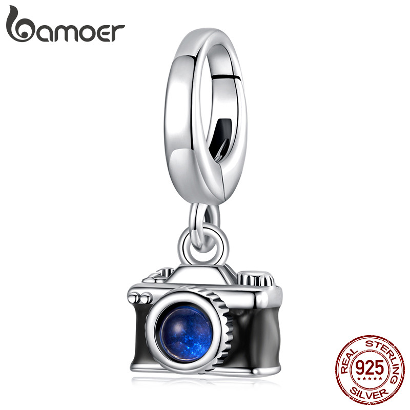 Bamoer 925 Sterling Sliver Charm Camera Pingente DIY Para Pulseira Presentes Bamoer 925 Sterling Sliver Charm Camera Pingente DIY Para Pulseira Presentes
