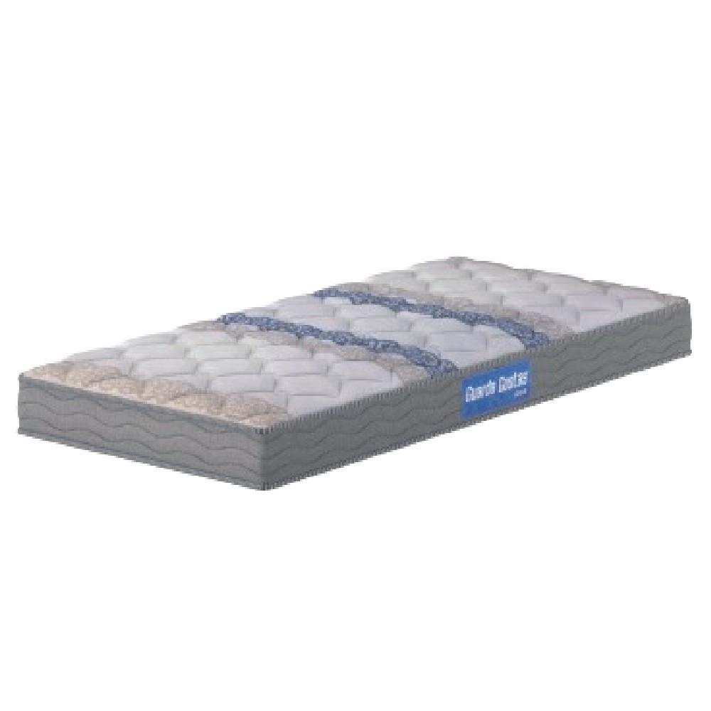 Colchão Solteiro Espuma D33 Guarda Costas Sleep 88x188x14cm Branco / Cinza Probel – Suporta até 100kg por Pessoa Colchão Solteiro Espuma D33 Guarda Costas Sleep 88x188x14cm Branco / Cinza Probel – Suporta até 100kg por Pessoa