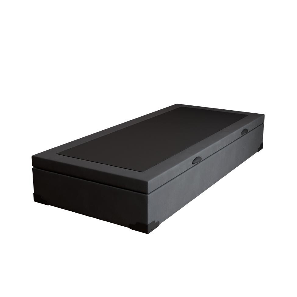 Base para Cama Box Solteiro Martin Premium com Baú Suede (47x88x188) Grafite Base para Cama Box Solteiro Martin Premium com Baú Suede (47x88x188) Grafite