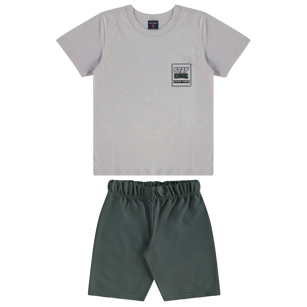 Conjunto Infantil para Menino com Camiseta e Bermuda Guloseima Conjunto Infantil para Menino com Camiseta e Bermuda Guloseima