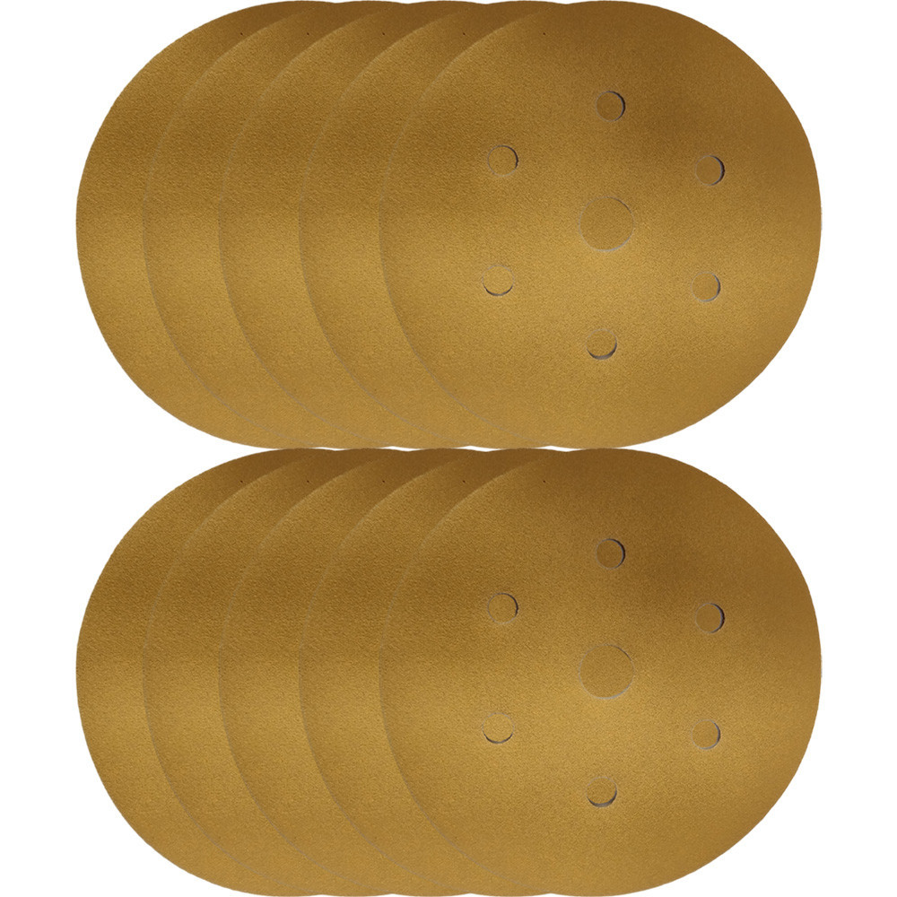 10 Disco Lixa 7 Furos 152mm 6″Pol Velcro, Lixadeira PDR 10 Disco Lixa 7 Furos 152mm 6″Pol Velcro, Lixadeira PDR
