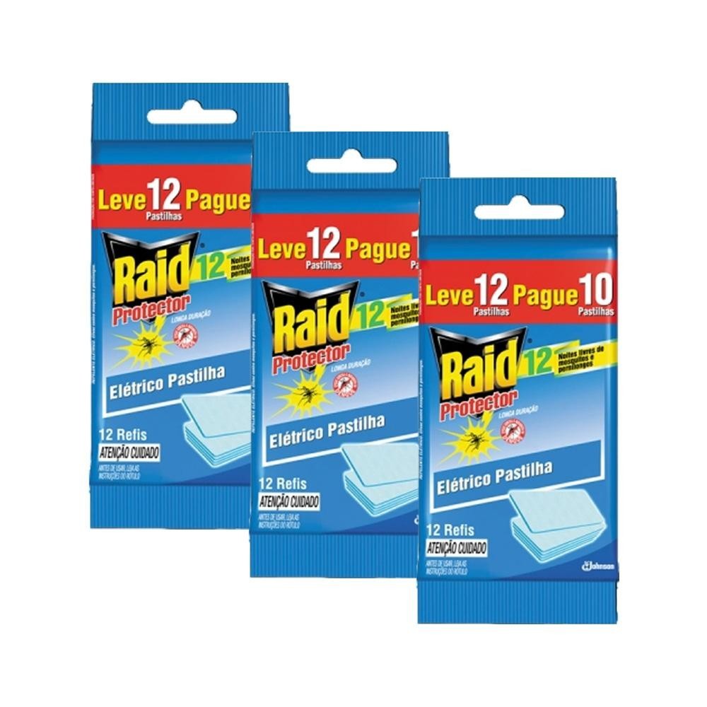Kit Refil 36 Pastilhas Repelente Raid Elétrico Kit Refil 36 Pastilhas Repelente Raid Elétrico