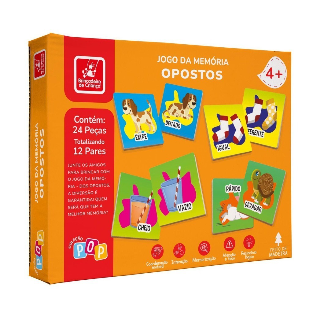 Jogo da Memória Opostos – Brincadeira de Criança Jogo da Memória Opostos – Brincadeira de Criança