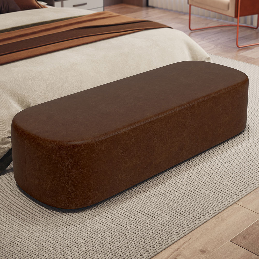 Puff Decorativo Orgânico Para Living Quarto 140cm Doha W01 Couríssimo Marrom – Lyam Decor Puff Decorativo Orgânico Para Living Quarto 140cm Doha W01 Couríssimo Marrom – Lyam Decor