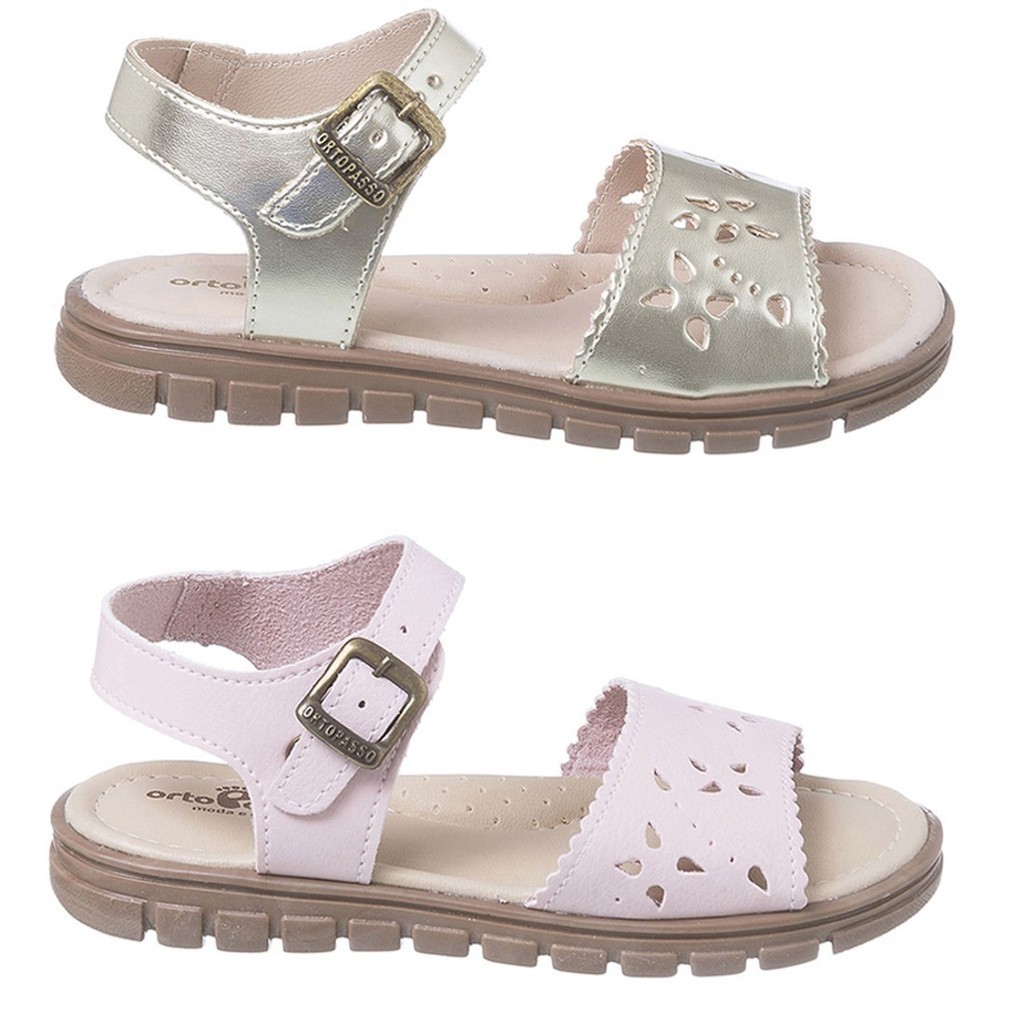 Kit com 2 Pares Sandália Menina Infantil Ortopasso Anatômica Feminina Kit com 2 Pares Sandália Menina Infantil Ortopasso Anatômica Feminina