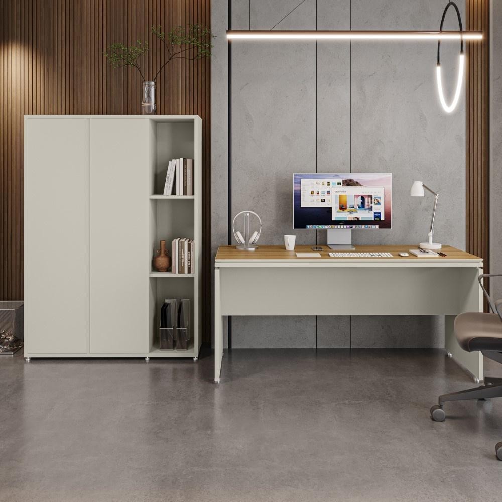 Conjunto de Escritório Office 2 Peças Mesa Armário Alto Oslo Conjunto de Escritório Office 2 Peças Mesa Armário Alto Oslo