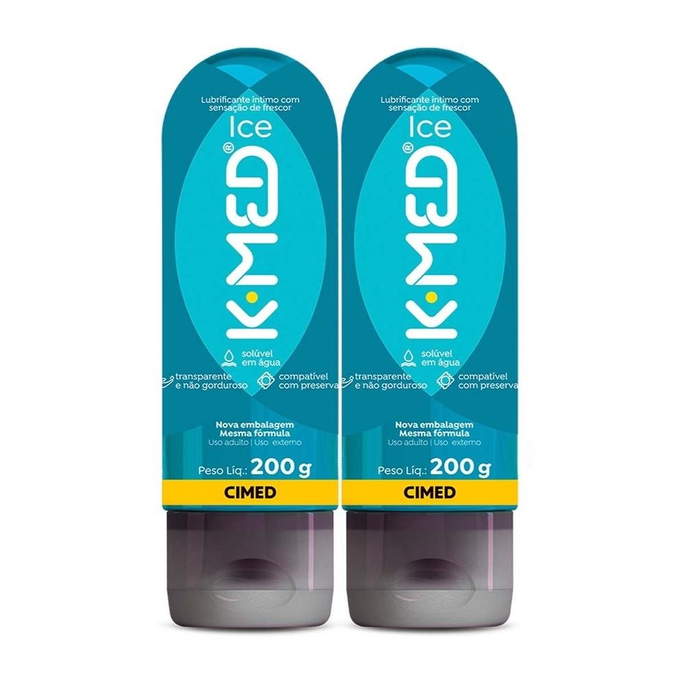 Kit 2 Unidades Lubrificante Íntimo K-med Ice 200g Kit 2 Unidades Lubrificante Íntimo K-med Ice 200g