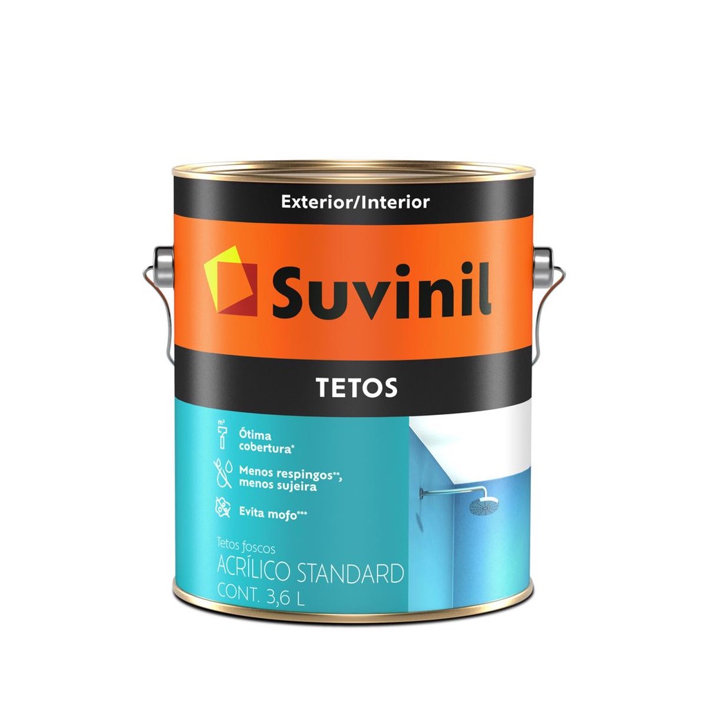Tinta p/ Tetos Antimofo Branco Neve 3,6L Suvinil Tinta p/ Tetos Antimofo Branco Neve 3,6L Suvinil