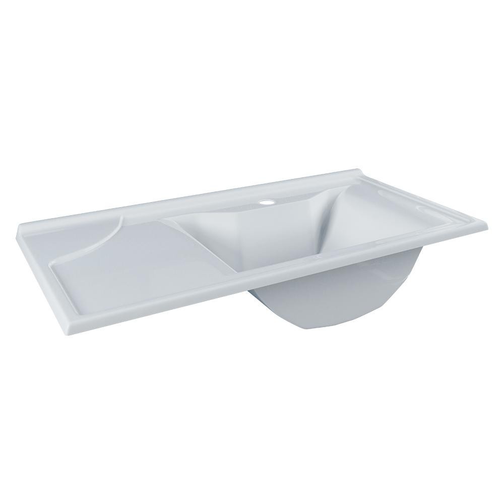 Cuba Pia Lavatório Copacabana 60 cm Para Banheiro Branco Cuba Pia Lavatório Copacabana 60 cm Para Banheiro Branco