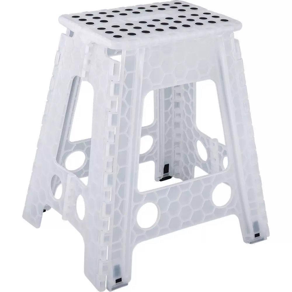 Banqueta Branca Banco Dobrável Multiuso 45cm até 150kg 931993 KALA Banqueta Branca Banco Dobrável Multiuso 45cm até 150kg 931993 KALA