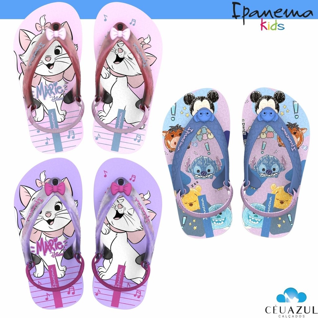 Chinelo Infantil Baby Gatinha Marie Disney Conforto Lançamento Chinelo Infantil Baby Gatinha Marie Disney Conforto Lançamento