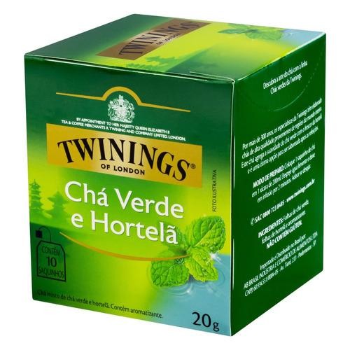 Chá Verde Com Hortelã Twinings 17,5G Caixa Com 10 Sachês Chá Verde Com Hortelã Twinings 17,5G Caixa Com 10 Sachês