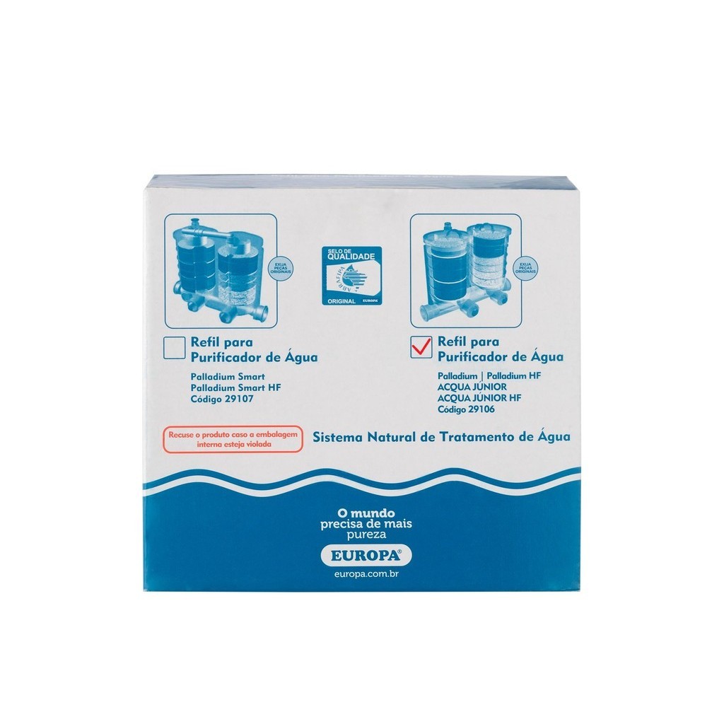 Refil Para Purificador De Água Europa Palladium Refil Para Purificador De Água Europa Palladium