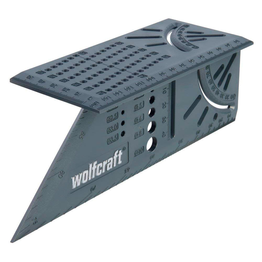 Esquadro 3D Profissional Wolfcraft 520800 Medidor de Ângulo 0° a 90° Carpintaria Madeira