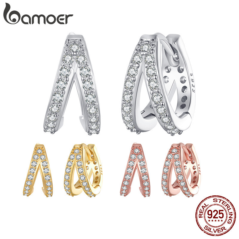 Prata Bamoer Sterling 925 Brincos De Cristal De Zircônio Moderno Elegante Jóias De Moda Hipoalergênicas Para Mulheres SCE1187 Prata Bamoer Sterling 925 Brincos De Cristal De Zircônio Moderno Elegante Jóias De Moda Hipoalergênicas Para Mulheres SCE1187
