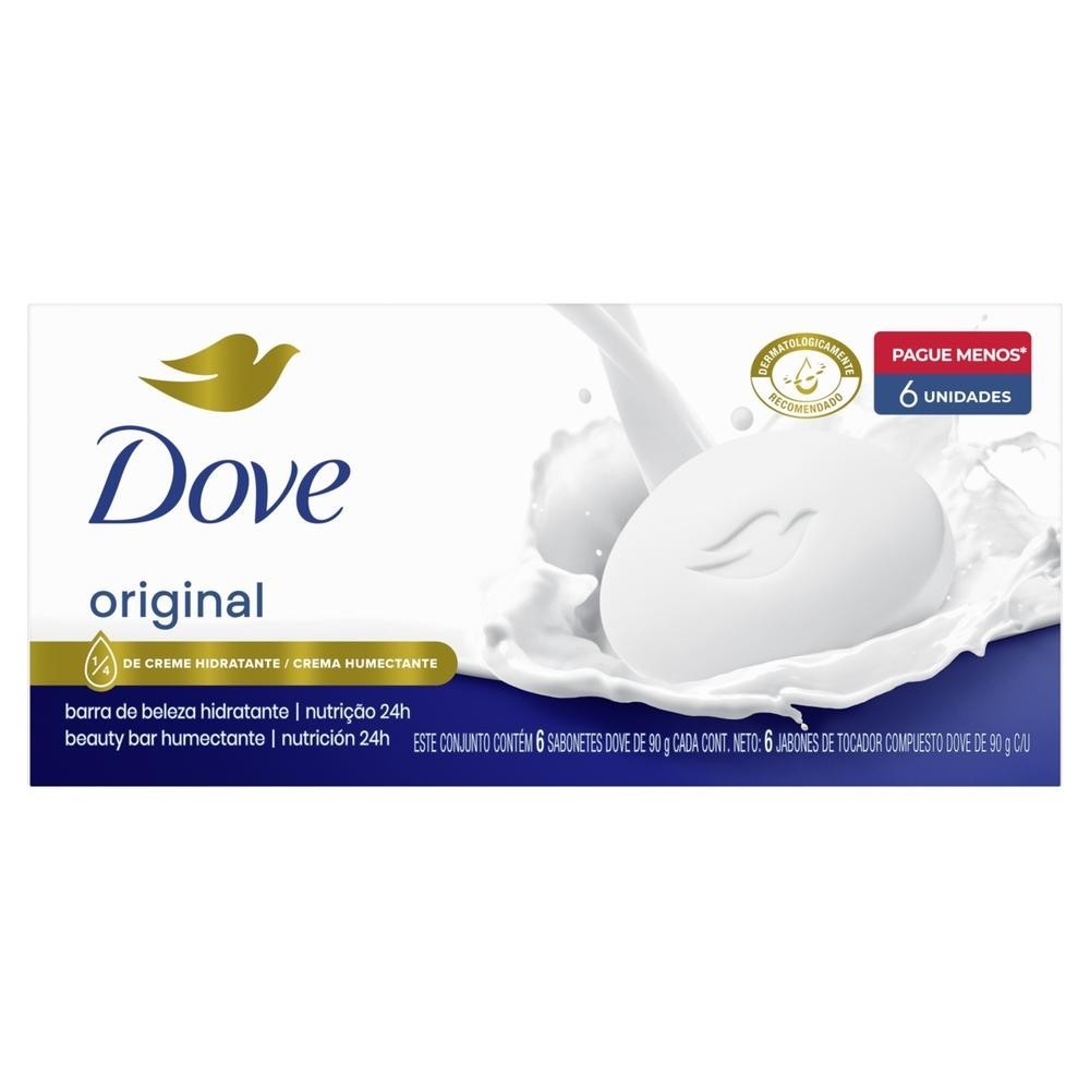 Kit Sabonete Barra Dove Regular Com 6 Unidades Kit Sabonete Barra Dove Regular Com 6 Unidades