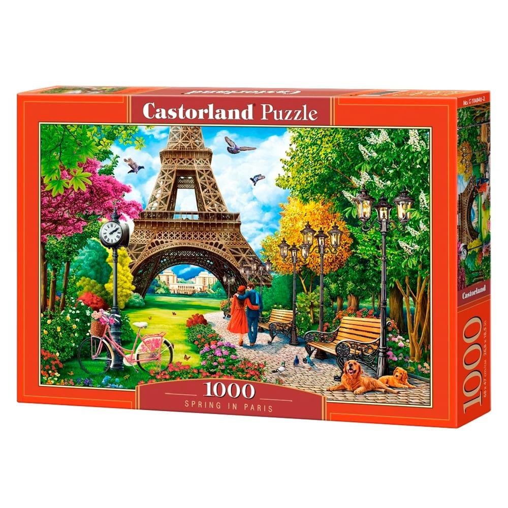 Puzzle 1000 peças Primavera em Paris – Imp. Castorland Puzzle 1000 peças Primavera em Paris – Imp. Castorland