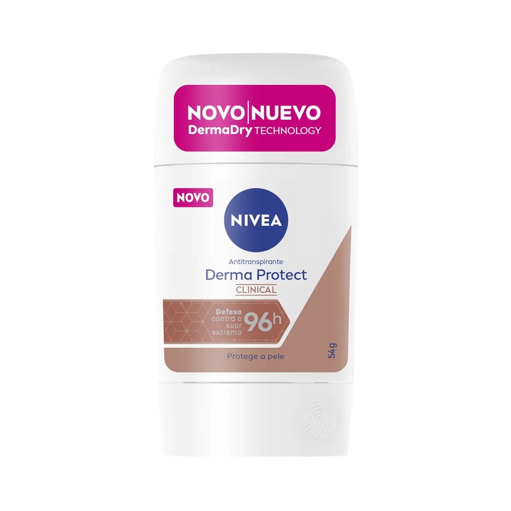 DESODORANTE NIVEA CLINICAL STICK DERMA PROTECT FEMININO 54G DESODORANTE NIVEA CLINICAL STICK DERMA PROTECT FEMININO 54G