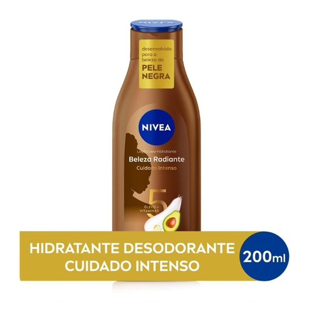 Locao Deo Hidratante Nivea Beleza Radiante Cuidado Intenso Pele Negra 200ml Locao Deo Hidratante Nivea Beleza Radiante Cuidado Intenso Pele Negra 200ml