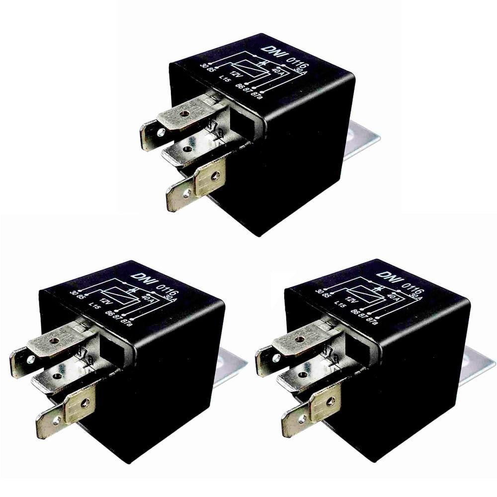 3 Relés Auxiliares Universais 12V e 40/30A – DNI 0116 3 Relés Auxiliares Universais 12V e 40/30A – DNI 0116