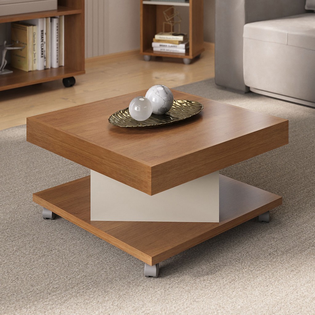 Mesa de Centro Saara Cinamomo/Off White – Pnr Móveis Mesa de Centro Saara Cinamomo/Off White – Pnr Móveis