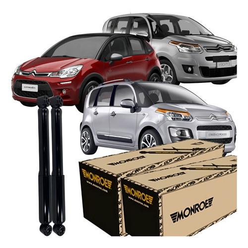 Par Amortecedor Monroe Traseiro Citroen C3 C3 Picasso