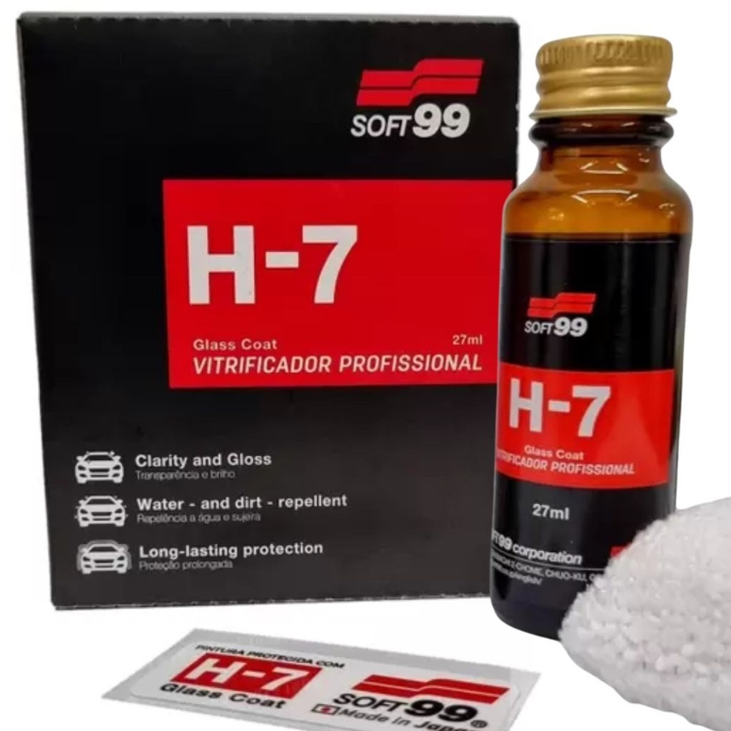 Vitrificador de Pintura Profissional Soft 99 Glas Coat H-7 – 27ml Vitrificador de Pintura Profissional Soft 99 Glas Coat H-7 – 27ml