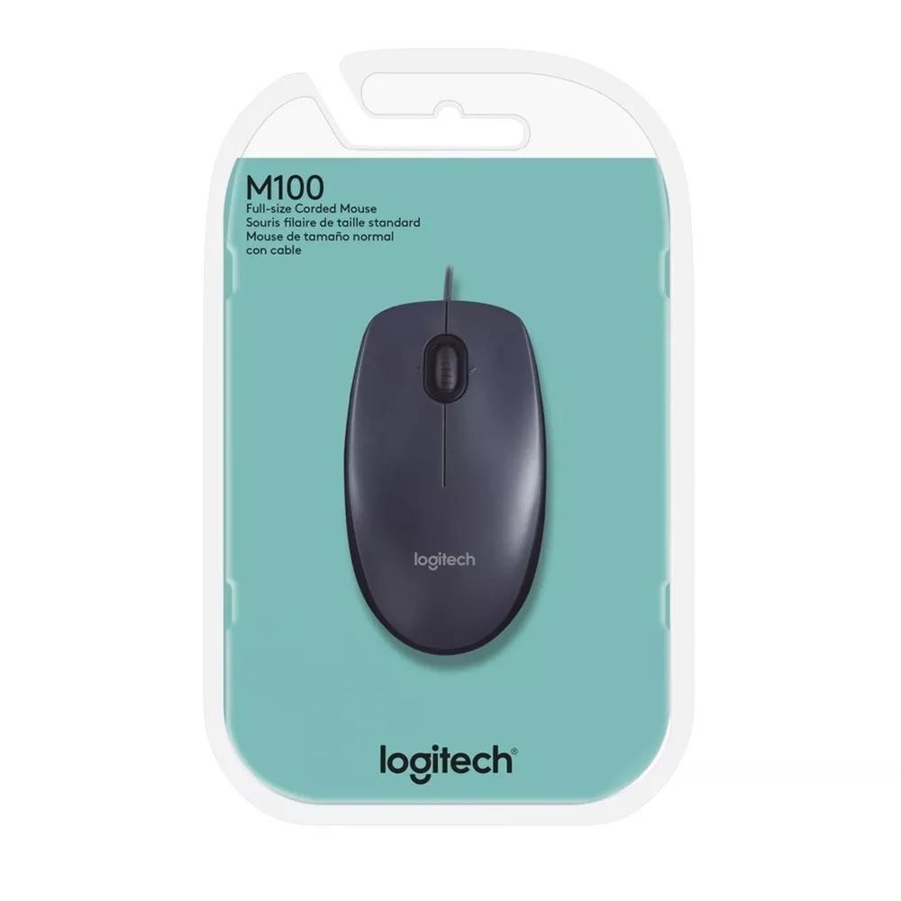 Mouse Logitech M100 Preto 910-001601 Mouse Logitech M100 Preto 910-001601