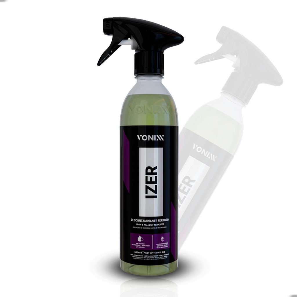 Izer 500ml Vonixx-Descontaminante Ferroso pH Neutro para Rodas, Pintura e Cromados, Remove Ferrugem Izer 500ml Vonixx-Descontaminante Ferroso pH Neutro para Rodas, Pintura e Cromados, Remove Ferrugem