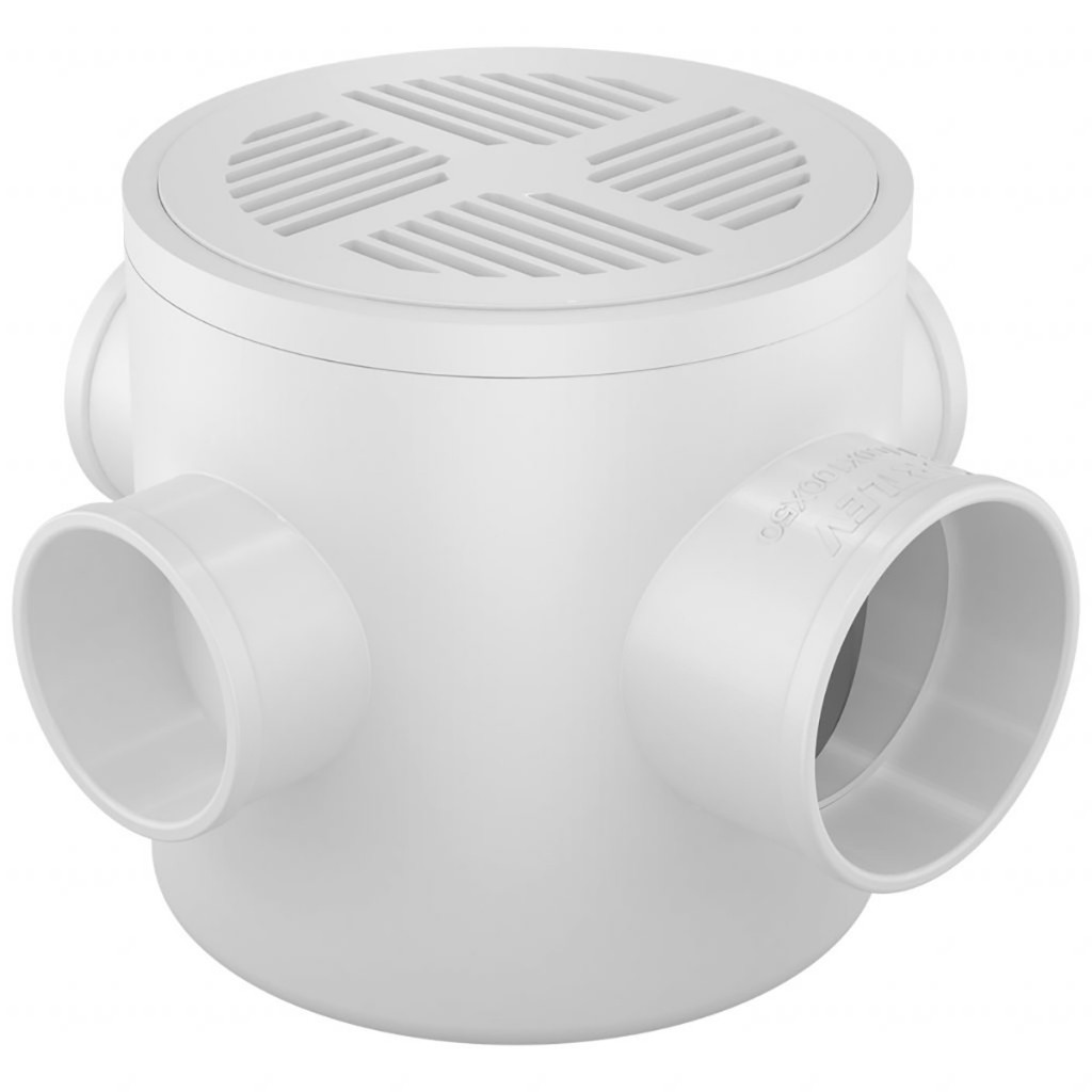 Caixa Sifonada Redonda Branca 100mm X 100mm X 50mm Fortlev Caixa Sifonada Redonda Branca 100mm X 100mm X 50mm Fortlev
