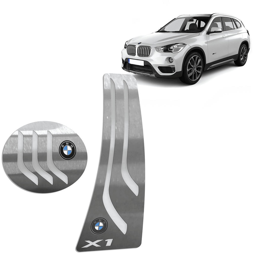 Pedaleira Bmw X1 16/20 Automático Aço Inox – Não fura o pedal Pedaleira Bmw X1 16/20 Automático Aço Inox – Não fura o pedal